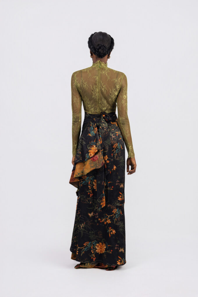 Eri blouse and wrapper set