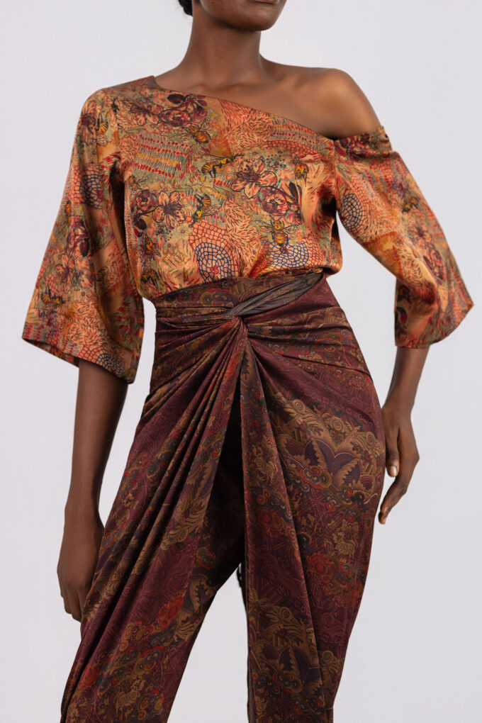 Ese wrap pants and top