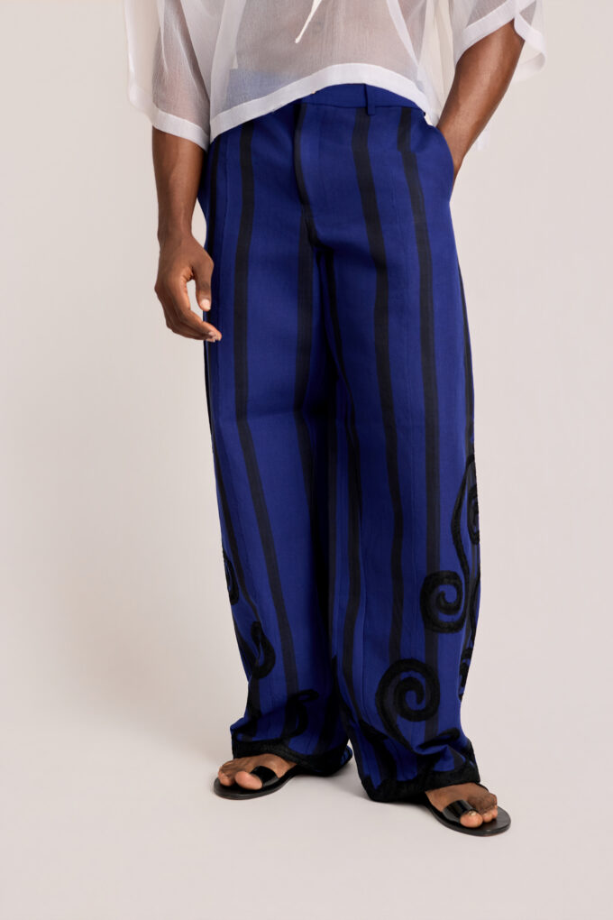 Agbada tee & Ayo aso oke with embroidery